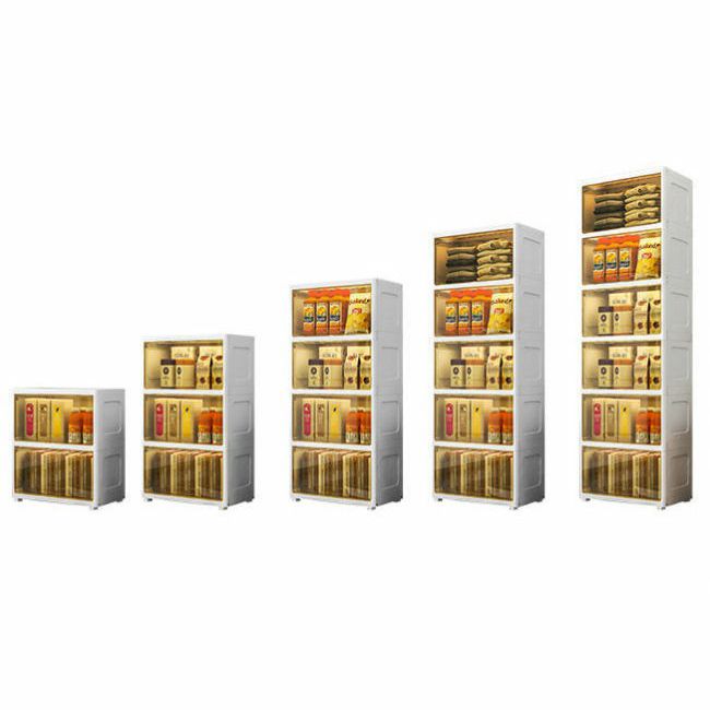 5-Door Storage Cabinet Contemporary Plastic Wardrobe Armoire Clearhalo 'Armoires & Wardrobes' 'armoires_wardrobes' 'Bedroom Furniture' 'furn' 'furn_armoires_wardrobes' 'Furniture' 1200x1200_1084c996-9357-4d19-82dc-914183e8315f