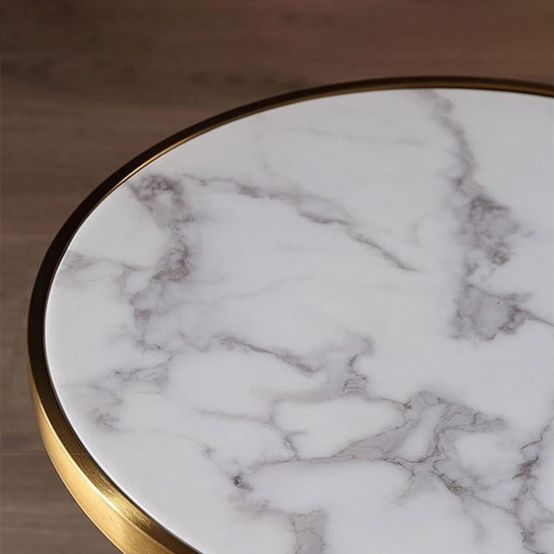 21.6" Tall Pedestal End Table, Glossy Marble Top Round End Table Clearhalo 'Coffee & Accent Tables' 'End & Side Tables' 'end_side_tables' 'furn' 'furn_end_side_tables' 'Furniture' 'Living Room Furniture' 1200x1200_1085f067-24e8-4824-a60e-736ecabc1b02