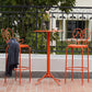 Industrial Outdoor Bar Height Table Metal Bar Table with Pedestal Clearhalo 'Bar Furniture' 'Bar Tables' 'bar_tables' 'furn' 'furn_bar_tables' 'Furniture' 'Kitchen & Dining Furniture' 1200x1200_1086b13c-19fd-45d3-b2c2-c99611a561a3