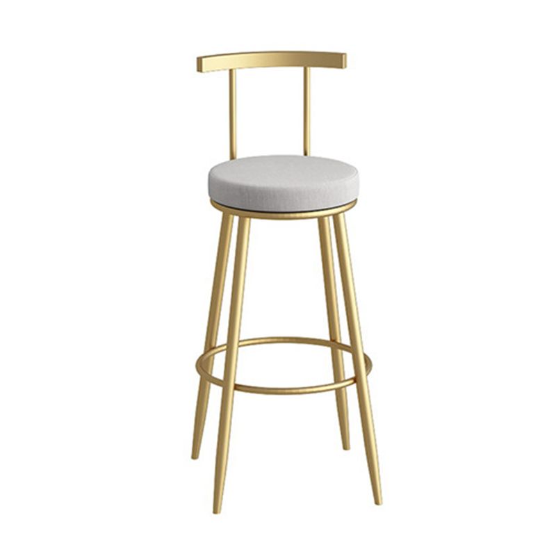 Scandinavian Metal Barstool Fabric Counter Stool in Matte Finish Clearhalo 'Bar Furniture' 'Bar Stools' 'bar_stools' 'furn' 'furn_bar_stools' 'Furniture' 'Kitchen & Dining Furniture' 1200x1200_10870173-db02-4034-8077-8fdbbb58d765