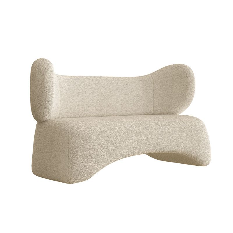 Contemporary Fabric Standard Settee Tight Back Tuxedo Arm Sofa