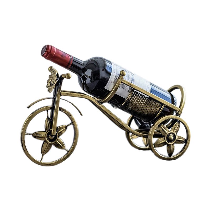 Metal Countertop Wine Glass Rack Modern Wine Bottle Holder -13.2"L x 4.7"W x 7.7"H Clearhalo 'furn' 'furn_wine_racks' 'Furniture' 'Kitchen & Dining Furniture' 'Wine Racks' 'wine_racks' 1200x1200_108ad016-f487-447b-95a6-bbc485e1491d