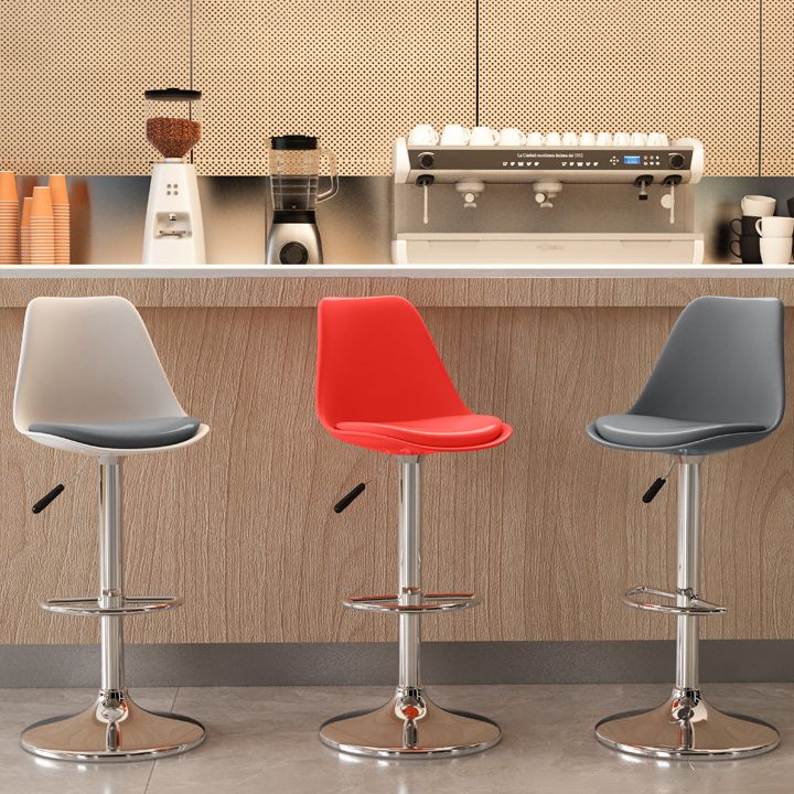 Contemporary Style Bar Stool Liftable Counter Bar Stool with Metal Legs Clearhalo 'Bar Furniture' 'Bar Stools' 'bar_stools' 'furn' 'furn_bar_stools' 'Furniture' 'furniture_bar_stools' 'Kitchen & Dining Furniture' 1200x1200_108be417-c165-49ce-8a5f-79d2bc1bff0b