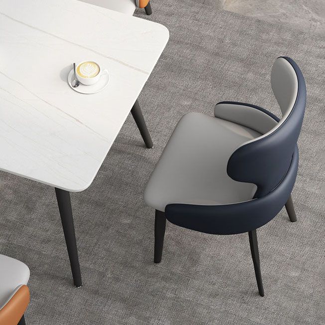 Modern Style Dining Chair Wingback Arm Chairs with Metal Legs for Kitchen Clearhalo ' kitchen&dining_furn' 'Dining Chairs' 'Dining Tables & Seating' 'dining_chair' 'Furniture' 'furniture_dining_chair' 'Kitchen & Dining Furniture' 'kitchen' 1200x1200_108c404e-fa16-4d82-8def-6a71d20f4f12