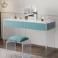 Marble /Acrylic Contemporary Makeup Vanity Set With 2 Drawer for Bedroom