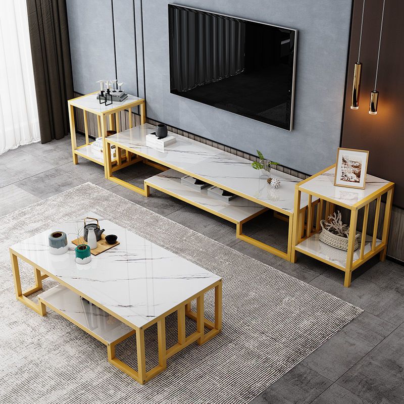 Open Storage Media Console Glass TV Stand Console for Living Room Clearhalo 'furn' 'furn_tv_stands_entertainment_centers' 'Furniture' 'Living Room Furniture' 'TV Stands & Entertainment Centers' 'TV Stands & Media Storage Furniture' 'tv_stands_entertainment_centers' 1200x1200_108fa5c7-5e50-41ae-a838-3c14b62e1666