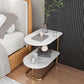 Glam 20 '' Metal Tall Night Tischstein Steintisch Open Storage Accent Tisch Nachttisch mit Beinen