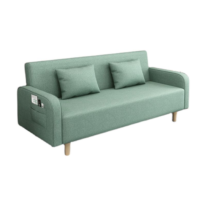 Square Arm Split Back Nordic Fabric 3-seat Sofa Spleeper Sofa 28.74" D x 35.43" H Clearhalo 'furn' 'furn_sofas' 'Furniture' 'furniture_sofas' 'kitchen' 'kitchen_sofas' 'Living Room Furniture' 'Sofa' 'sofas' 1200x1200_10919328-991a-4566-b6c2-1ba4956a8046