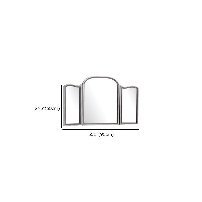 17.71 "3つのストレージ引き出し付きガラスメイクアップ虚栄心を備えた幅のスライバーバニティセット