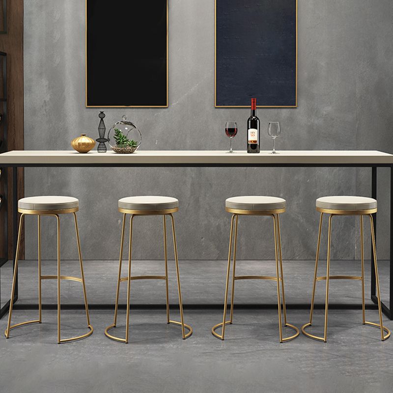 Scandinavian Style Bar-stool Round Leather Seat Counter Chair for Kitchen Bar Clearhalo 'Bar Furniture' 'Bar Stools' 'bar_stools' 'furn' 'furn_bar_stools' 'furniture_bar_stools' 'Kitchen & Dining Furniture' 'kitchen&dining_furn' 'kitchen' 'kitchen_furn' Furniture' 1200x1200_1092aa1b-56e4-47c5-900c-459933cf0cdf