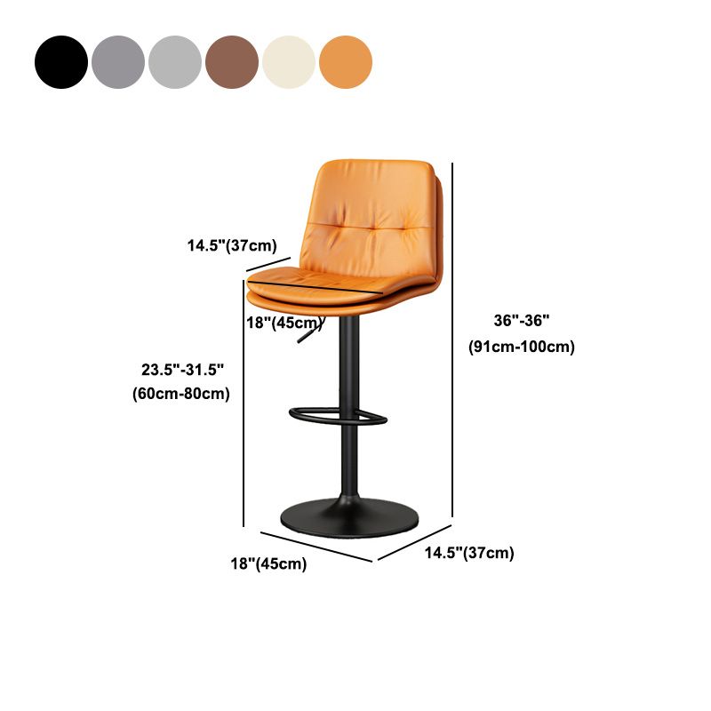 Nordic Style Bar Stool Liftable Counter Bar-stool with Metal Legs Clearhalo 'Bar Furniture' 'Bar Stools' 'bar_stools' 'furn' 'furn_bar_stools' 'Furniture' 'Kitchen & Dining Furniture' 1200x1200_1093b626-bdb1-49d2-aa38-2dc5e213b531