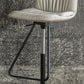 Industrial Armless Counter Stool Leather Adjustable Height Bar Stool for Indoor