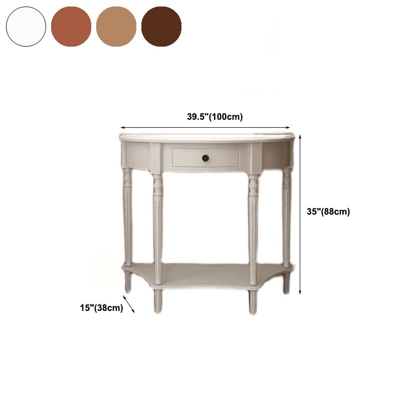 Storage Solid Wood Console Table Half Moon Mid-Century Modern Console Clearhalo 'Console Tables' 'console_tables' 'Entry & Mudroom Furniture' 'furn' 'furn_console_tables' 'Furniture' 1200x1200_1095be07-9bdb-42d1-b8cf-17f15757a27e
