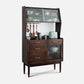 Sideboard in legno massiccio contemporaneo Tabella 4-Drawer Sideboard con porte scorrevoli