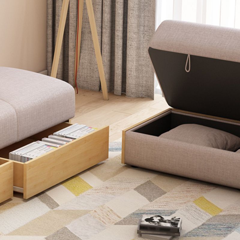 Ferme 82,68 "L 3 plats Stroncement Sectional One Bran Canapé-lit avec rangement