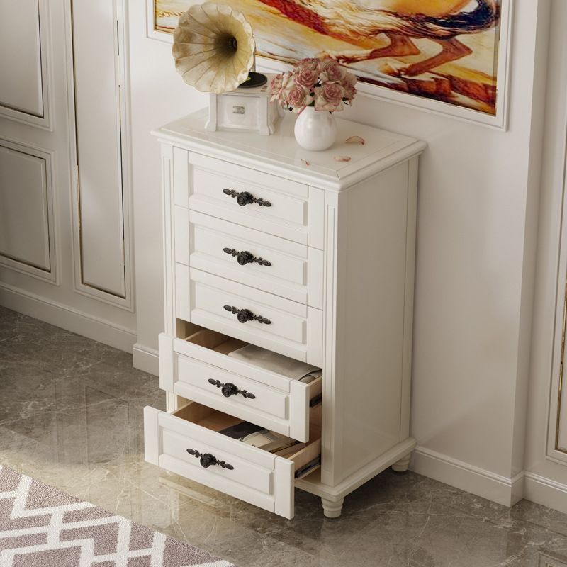 43.30" Tall Wood Accent Cabinet 5-Drawer Rectangular Accent Chest