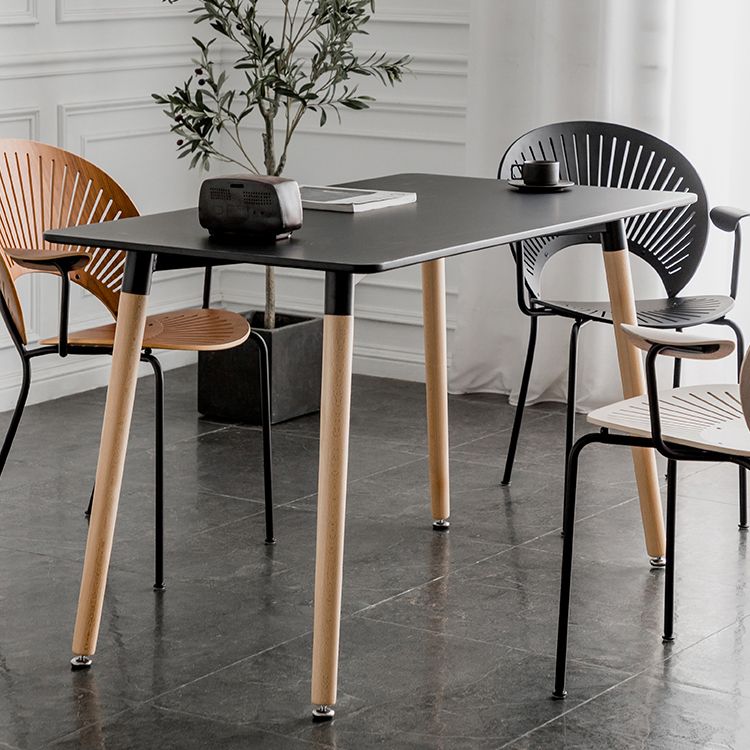 Industrial Style Dining Table MDF 4 Legs Dining Site Table for Dining Room Clearhalo ' dining_table' 'Dining Tables & Seating' 'Dining Tables' 'furn' 'furn_dining_table' 'Furniture' 'furniture_dining_table' 'Kitchen & Dining Furniture' 'kitchen&dining_furn' 'kitchen' 'kitchen_dining_table' 1200x1200_1099604d-b4f6-4198-9e4d-dc097a803c10