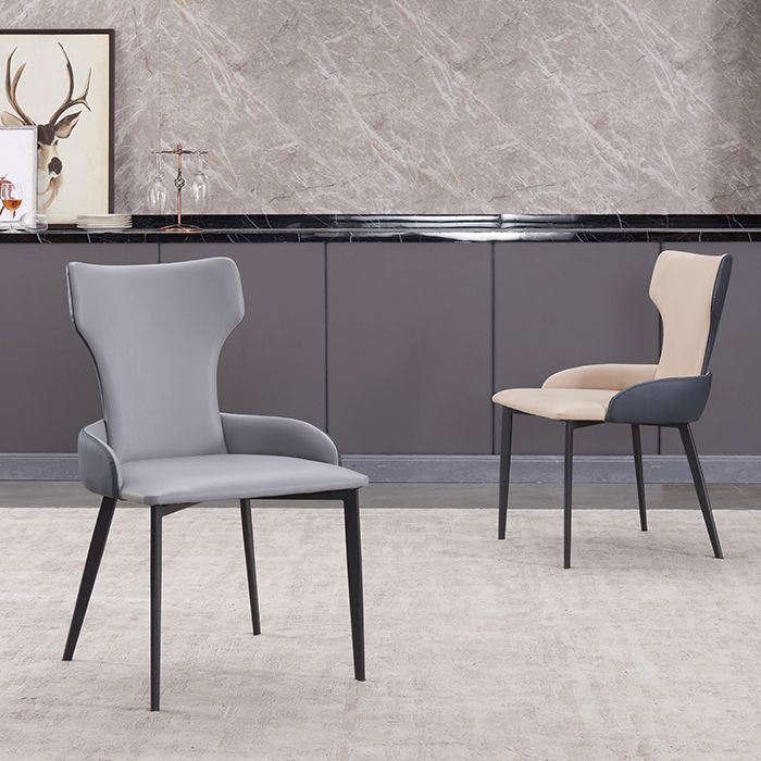 Metal Contemporary Style Home Side Chair Wingback Side Chair of 21'' Wide Chair Clearhalo ' kitchen&dining_furn' 'Dining Chairs' 'Dining Tables & Seating' 'dining_chair' 'furn' 'furn_dining_chair' 'Furniture' 'furniture_dining_chair' 'Kitchen & Dining Furniture' 'kitchen' 1200x1200_1099b6f4-07fc-491e-9918-ecc10caee9c5
