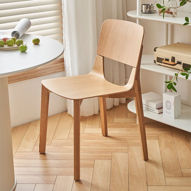 Nordic Style Solid Wood Dining Room Chair Armless Open Back Dining Side Chair for Home Use Clearhalo ' kitchen&dining_furn' 'Dining Chairs' 'Dining Tables & Seating' 'dining_chair' 'furn' 'furn_dining_chair' 'Furniture' 'furniture_dining_chair' 'Kitchen & Dining Furniture' 'kitchen' 1200x1200_1099fb6a-8472-4996-b293-f3b36abdc33f
