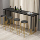Nordic Style Bar Table Pine Top Pub Table with Black-gold Frame (only table) Clearhalo 'Bar Furniture' 'Bar Tables' 'bar_tables' 'furn' 'furn_bar_tables' 'Furniture' 'furniture_bar_tables' 'Kitchen & Dining Furniture' 'kitchen&dining_furn' 'kitchen' 1200x1200_1099fd3e-03e0-40cb-979a-17b6fc73eebe