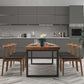 Brown Dinette Table with Metal Frame Industrial Solid Wood Top Dining Table Clearhalo 'Dining Tables & Seating' 'Dining Tables' 'dining_table' 'furn' 'furn_dining_table' 'Furniture' 'Kitchen & Dining Furniture' 1200x1200_109a2439-96e3-46f3-ba88-81e2319ad239