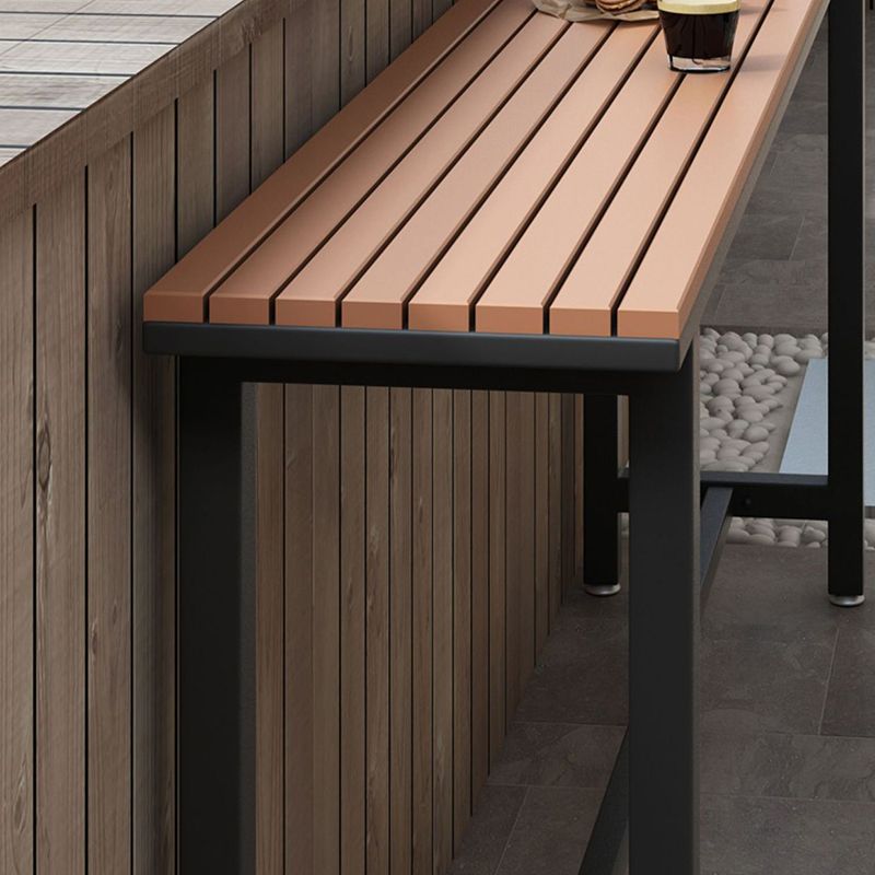 Bruine rechthoekige balktafel Hedendaagse staaftafel met schroefbasis