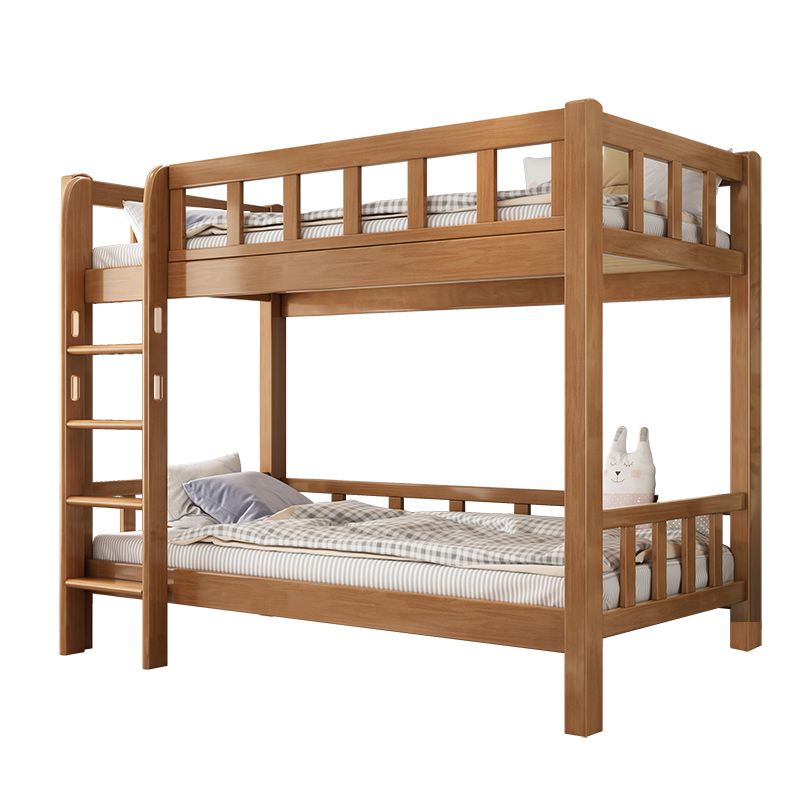 Solid Wood Bunk Bed Modern Natural Rubberwood Bed with Headboard Clearhalo 'Bedroom Furniture' 'Beds' 'furn' 'furn_beds' 'Furniture' 1200x1200_109dec56-d4af-4c58-a2d9-b094929361e7