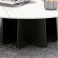 Modern Black and White Pedestal Coffee Table Round Slate and Metal Table Clearhalo 'Coffee & Accent Tables' 'Coffee Tables' 'coffee_tables' 'furn' 'furn_coffee_tables' 'Furniture' 'Living Room Furniture' 1200x1200_109e1603-e57c-4f7f-9520-097aee8a30e4