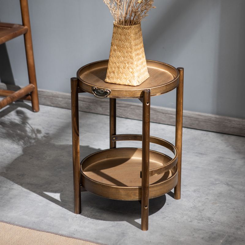 Wood End Table Round/Rectangular Side End Table with Storage Clearhalo 'Coffee & Accent Tables' 'End & Side Tables' 'end_side_table' 'end_side_tables' 'furn' 'furn_end_side_tables' 'Furniture' 'furniture_end_side_table' 'Living Room Furniture' 1200x1200_109fe9a7-d314-4ddb-9094-83cc84ec3315