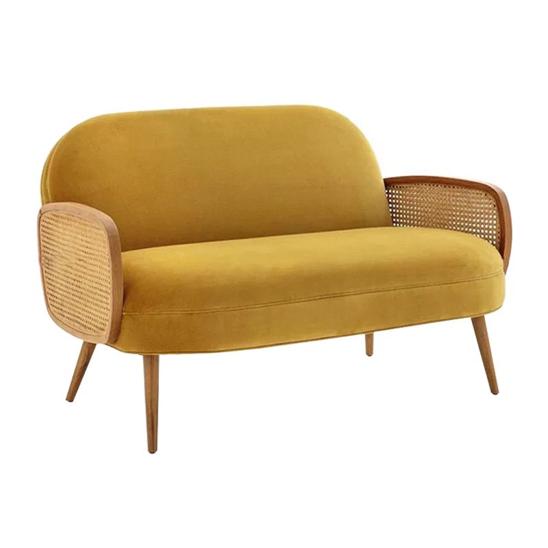 Modern Velvet Sofa 31"W Recessed Arm Tight Back Sofa with Living Room Clearhalo 'furn' 'furn_sofas' 'Furniture' 'furniture_sofas' 'kitchen' 'kitchen_sofas' 'Living Room Furniture' 'Sofa' 'sofas' 1200x1200_10a048d6-7d31-4356-8e0a-85ebd19e1cd5