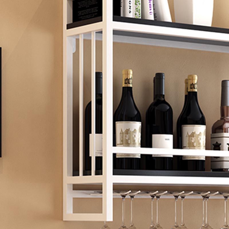 Metal Wall Mounted Wine Glass Stemware Rack Holder Industrial Wine Rack Kit Clearhalo 'furn' 'furn_wine_racks' 'Furniture' 'Kitchen & Dining Furniture' 'Wine Racks' 'wine_racks' 1200x1200_10a0763c-8223-45d4-809a-76e5c28bc966