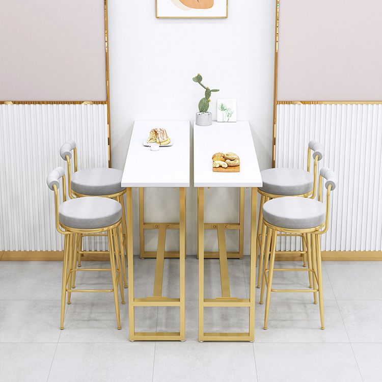 Set di tavoli da bar industriale 1/3/4/5/7 Pieni Contatore set con base d'oro