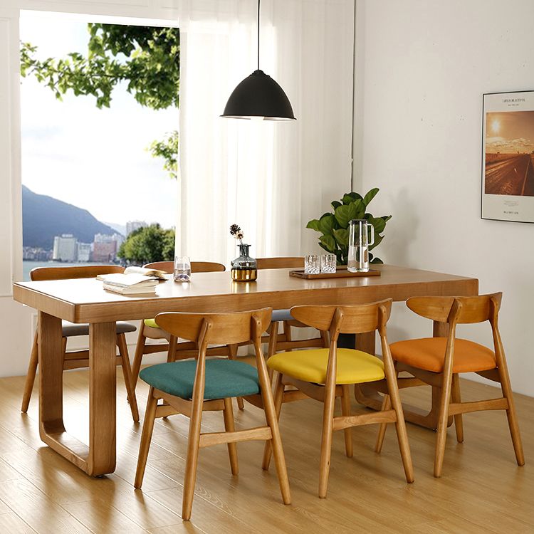 Rectangle Sled Base Dining Site Table Solid Wood Dining Room Collection for Indoor Clearhalo ' dining_table' 'Dining Tables & Seating' 'Dining Tables' 'furn' 'furn_dining_table' 'Furniture' 'furniture_dining_table' 'Kitchen & Dining Furniture' 'kitchen&dining_furn' 'kitchen' 'kitchen_dining_table' 1200x1200_10a37444-2e3b-4079-ba48-db71bb26368b