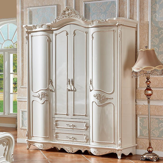 French Country Wardrobe Armoire Wood Wardrobe Cabinet for Bedroom