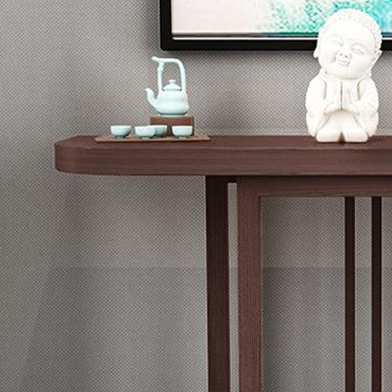 Tavolo da console a mezza luna in pino tavolo da accento moderno da 14 "a metà secolo per Hall