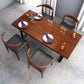 Rectangular Wood Dining Set for Kitchen 1/2/5 Pcs Industrial Brown Dinette Set Clearhalo 'Dining Room Sets' 'Dining Tables & Seating' 'dining_room_set' 'furn' 'furn_dining_room_set' 'Furniture' 'Kitchen & Dining Furniture' 1200x1200_10a78c45-a888-4bea-8fbb-e4036d620781
