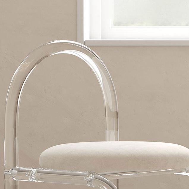Silla de comedor acrílico transparente de estilo nórdico con tapizado para el hogar