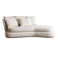 Chaise longue francese con braccioli svasati, sedia con un bracciolo per soggiorno