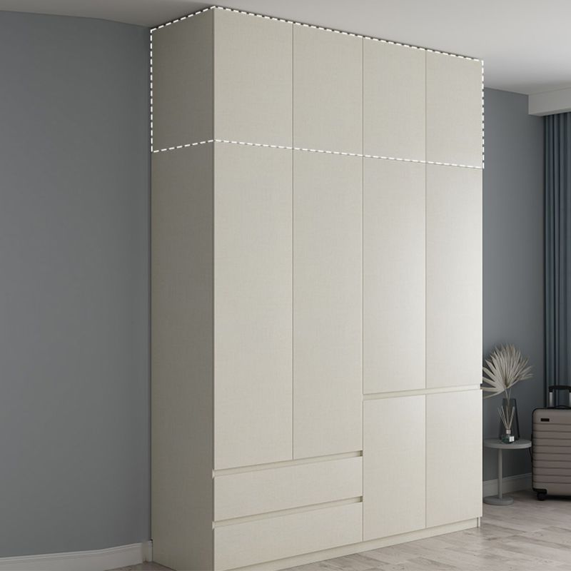 Engineered Wood Wardrobe Cabinet with Shelves Hinged Wardrobe Armoire Clearhalo 'Armoires & Wardrobes' 'armoires_wardrobes' 'Bedroom Furniture' 'furn' 'furn_armoires_wardrobes' 'Furniture' 1200x1200_10ab096b-4fa9-41cd-a554-8da0139b951b