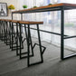 Brown Modern Style Bar Table Solid Wood and Iron Breakroom Bar Table Clearhalo 'Bar Furniture' 'Bar Tables' 'bar_tables' 'furn' 'furn_bar_tables' 'Furniture' 'furniture_bar_tables' 'Kitchen & Dining Furniture' 1200x1200_10ac464d-4fce-4f51-807b-19036154a84c