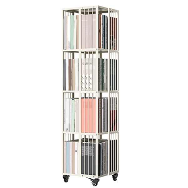 Steel Beige Shelf Bookcase 13.8" Wide Contemporary Bookshelf for Home Office Clearhalo 'Bookcases' 'furn' 'furn_bookcases' 'Furniture' 'Office Furniture' 1200x1200_10ae2d10-2a18-40d1-a122-75f71859ef6e