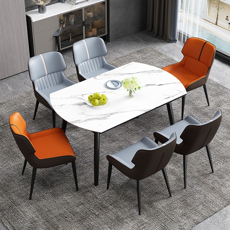 Modern Design Faux Leather Dining Chairs Wingback Parsons Chair Clearhalo 'Dining Chairs' 'Dining Tables & Seating' 'dining_chair' 'furn' 'furn_dining_chair' 'Furniture' 'furniture_dining_chair' 'Kitchen & Dining Furniture' 1200x1200_10b04642-b1c8-4978-af46-b2c4c6c8378d