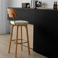 Nordic Style PU Leather Bar-stool Square Seat Counter Bar Stool with Wooden Legs Clearhalo 'Bar Furniture' 'Bar Stools' 'bar_stools' 'furn' 'furn_bar_stools' 'Furniture' 'Kitchen & Dining Furniture' 1200x1200_10b0d729-218e-4ffd-894a-b323a5972f95