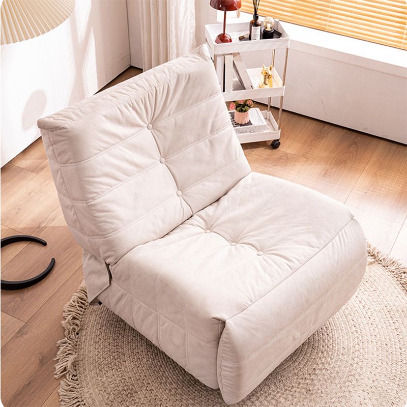 Sedia reclinabile contemporanea a colori solidi rocker girevole trapuntato