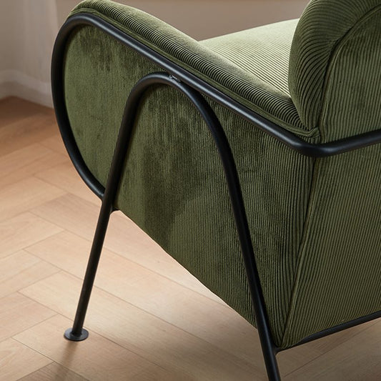 Modern Style Chair with Black Metal Basic Four Leg and Tight Back Clearhalo 'Accent Chairs' 'accent_chairs' 'Chairs & Seating' 'furn' 'furn_accent_chairs' 'Furniture' 'Living Room Furniture' 1200x1200_10b25571-808a-4dbf-8e45-18b08e70c9e1