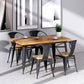 Industrial Style Solid Wood Dining Table Brown Table with Black Frame for Dinning Room Clearhalo ' dining_table' 'Dining Tables & Seating' 'Dining Tables' 'furn' 'furn_dining_table' 'Furniture' 'furniture_dining_table' 'Kitchen & Dining Furniture' 'kitchen&dining_furn' 'kitchen' 'kitchen_dining_table' 1200x1200_10b2da08-ac80-4172-a739-5f9461db4519