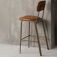 Industrial Metal Barstool Faux Leather Footrest Low Back Counter Stool with Iorn 4 Legs Clearhalo 'Bar Furniture' 'Bar Stools' 'bar_stools' 'furn' 'furn_bar_stools' 'Furniture' 'Kitchen & Dining Furniture' 1200x1200_10b2fd95-f542-4e8b-a1e8-ed975ce29bcf