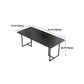 Industrial Black Table for Restaurant Rectangle Dining Table with Double Pedestal Clearhalo 'Dining Tables & Seating' 'Dining Tables' 'dining_table' 'furn' 'furn_dining_table' 'Furniture' 'furniture_dining_table' 'Kitchen & Dining Furniture' 'kitchen' 'kitchen_dining_table' 1200x1200_10b3be29-43bb-4a6c-b405-9cba11892550