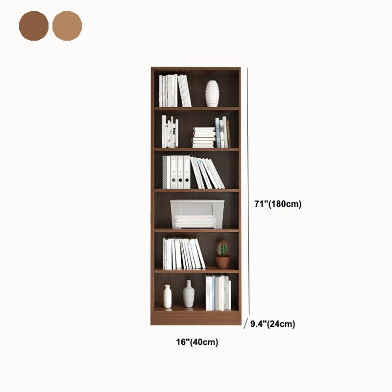 9.5"W Modern Wood Bookshelf Rectangular Shelves Bookcase for Living Room