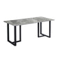 Industrial Grey Table for Restaurant Rectangle Dining Table with Double Pedestal Clearhalo 'Dining Tables & Seating' 'Dining Tables' 'dining_table' 'furn' 'furn_dining_table' 'Furniture' 'furniture_dining_table' 'Kitchen & Dining Furniture' 'kitchen' 'kitchen_dining_table' 1200x1200_10b70df3-f974-4bae-845d-d7f3d282bab2